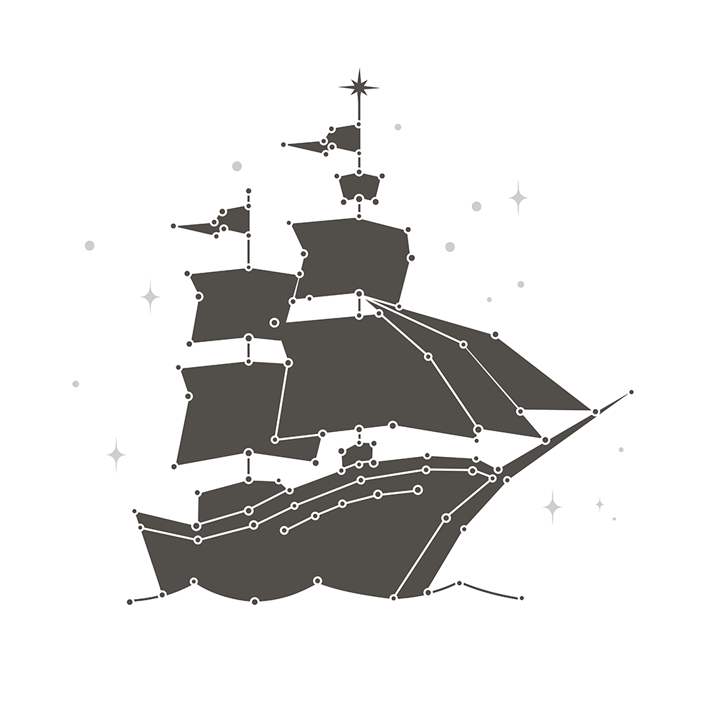 Alsephina — the Ship constellation